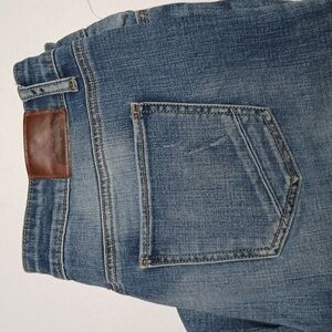 Maurices Light Blue Denim Jeans with Brown Accent